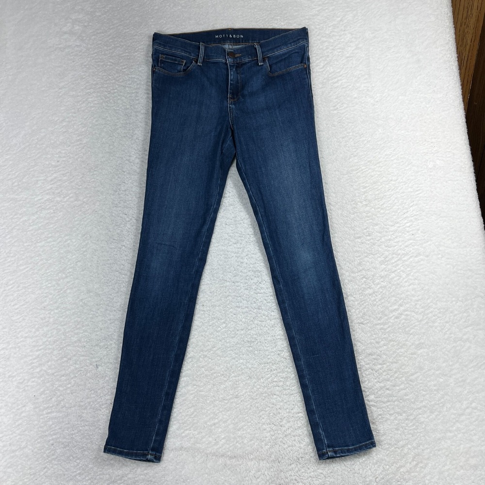 Mott & Bow Jeans Womens 28x30 (30x30) Blue Denim Mid Rise Skinny Stretch Casual